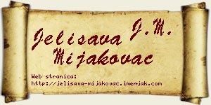 Jelisava Mijakovac vizit kartica